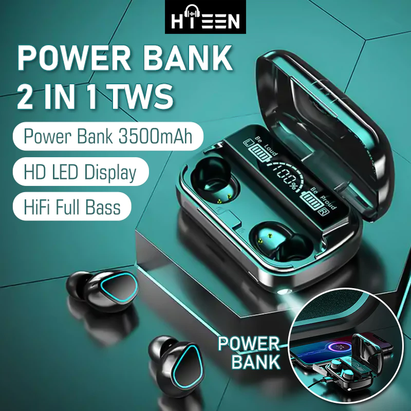 COD-Hieen M10 TWS Wireless Bluetooth Earphone In Ear Headset Noise-Cancelling Bluetooth Headset 10D bass stereo HiFi