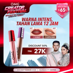 OMG OH MY GLAM Mattelast Lip Cream 2.9 g - Lip Cream Matte | Merah Jingga Official
