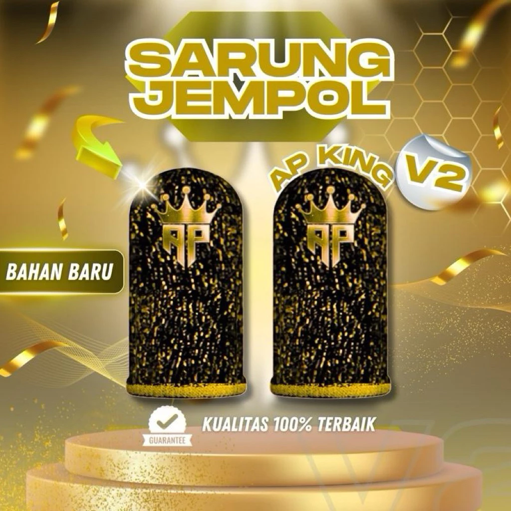Sarung Jempol Gaming AP King V2 Logo Reflective Free Sensitifitas Game | Aksesoris Game Free Fire & Mobile Legends By Andra ST
