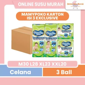 Mamypoko Pants Tidak Gembung Paket 3 Ball M30 L28 Xl23 Xxl20 Popok Celana M 30 L 28 Xl 23 Xxl 20 Ppks