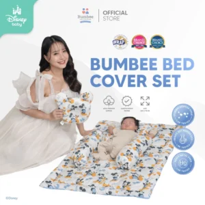 Bumbee Collection - BedCover Set Baby Selimut Bedcover Bayi Set Bantal Guling Alas Tidur Lembut untuk Bayi Tidur Nyenyak FREE Sticker Baby On Board Kado Lahiran