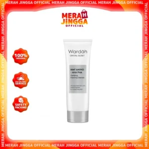 WARDAH Crystal Secret NMF Amino + AHA PHA Clarifying Foaming Cleanser 100 mL | Merah Jingga Official