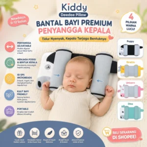 Kiddy 3in1 Multifunction Baby Pillow Sleep Positioner / Bantal Tidur Premium Bayi Lembut Nyaman