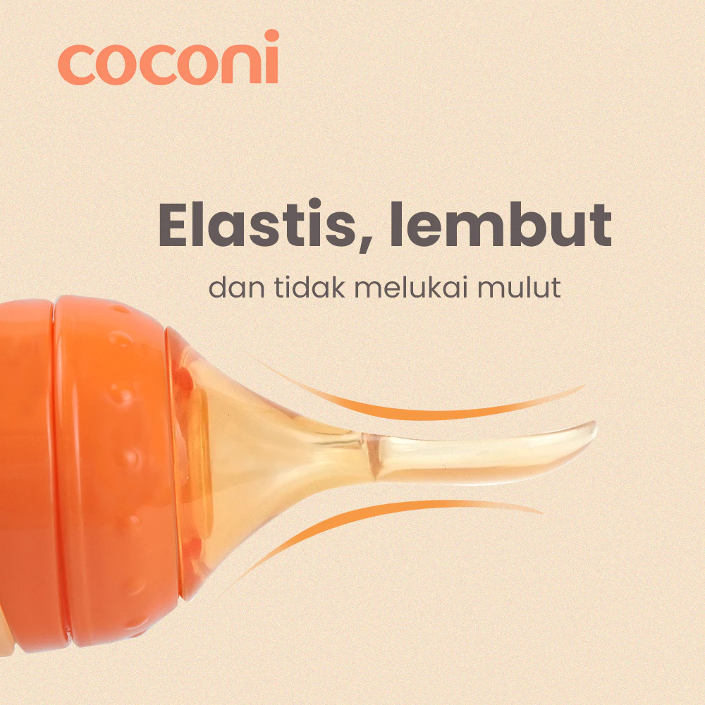 Coconi Silicone Baby Feeder Spoon | Sendok Botol Makan Bayi MPASI FOOD GRADE 120ml - Image 2