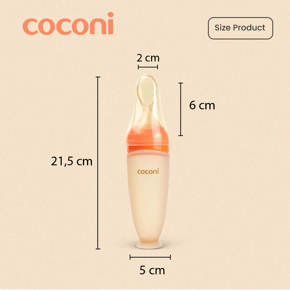 Coconi Silicone Baby Feeder Spoon | Sendok Botol Makan Bayi MPASI FOOD GRADE 120ml - Image 5