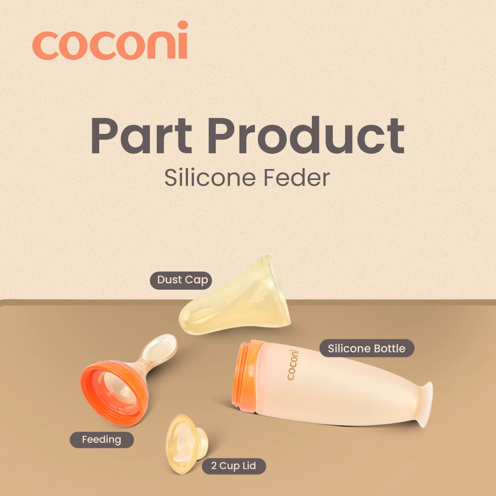 Coconi Silicone Baby Feeder Spoon | Sendok Botol Makan Bayi MPASI FOOD GRADE 120ml - Image 6