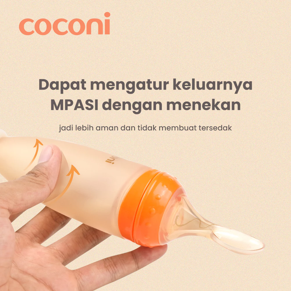 Coconi Silicone Baby Feeder Spoon | Sendok Botol Makan Bayi MPASI FOOD GRADE 120ml - Image 7