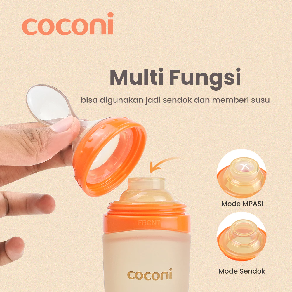Coconi Silicone Baby Feeder Spoon | Sendok Botol Makan Bayi MPASI FOOD GRADE 120ml - Image 8