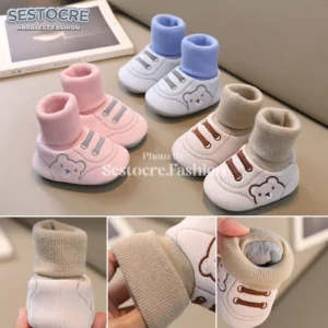 Sepatu Bayi Perempuan Laki-Laki Umur 0 - 12 Bulan Baby Shoes Prewalker Kaos Kaki Bayi Unisex Karakter Lucu Kekinian Anti Selip -SHF