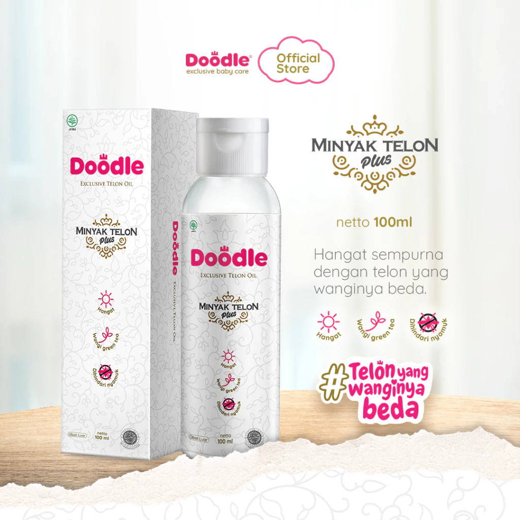 Doodle Minyak Telon Greentea Ukuran 100 ml Original