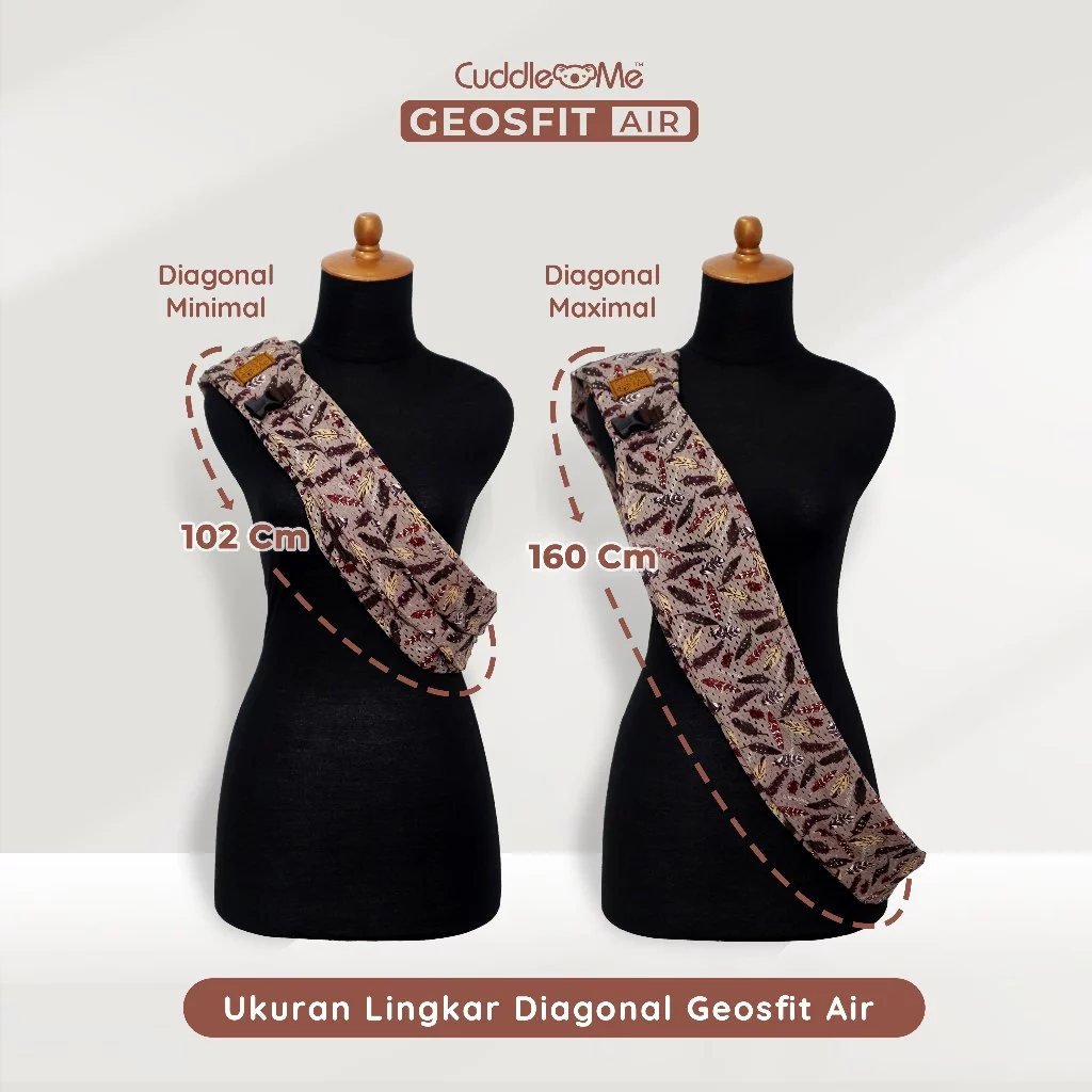 CuddleMe Gendongan Bayi Geos Fit Air Spessa Gendongan Ringsling Instant M-shape GeosFit - Image 6