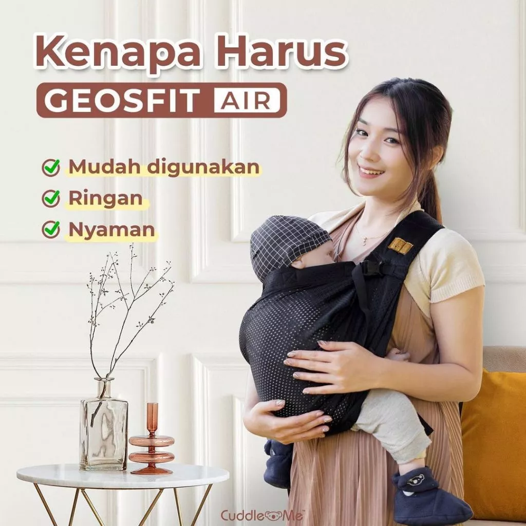 CuddleMe Gendongan Bayi Geos Fit Air Spessa Gendongan Ringsling Instant M-shape GeosFit - Image 7
