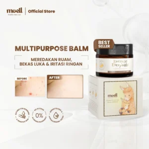 Moell Multipurpose Balm 30gr - Balm Multifungsi Bisabolol & Lavender Oil - Untuk Kulit Sensitif & Kering - Skincare Anak & Bayi