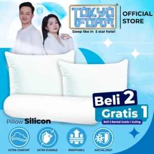 [EXCLUSIVE CECE_FANCYITEMS] SILICON (BELI 2 GRATIS 1) Bantal Guling SILICON by TOKYOFOAM 100% Silicon Microfiber