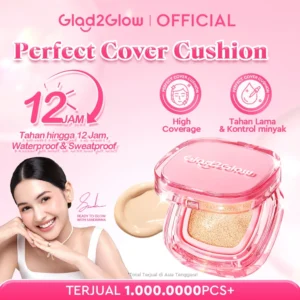 Glad2Glow Perfect Cover Cushion Foundation Waterproof Make Up Setting Concealer BB Cream