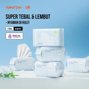 Sakumini Tisu Kering Bayi Facial Tissue Wipes Hand Mouth 80Pcs