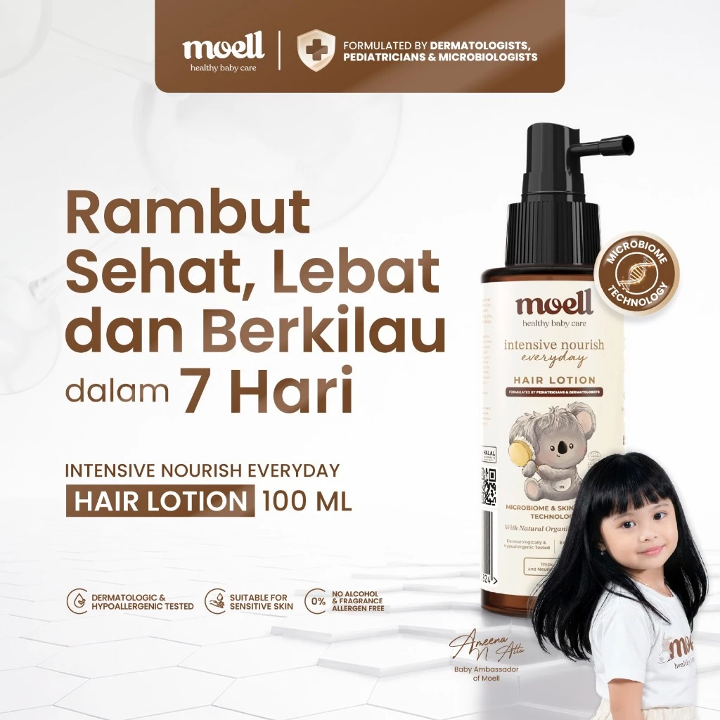 Moell Hair Lotion 100ml Panax Ginseng Kemiri Biotin