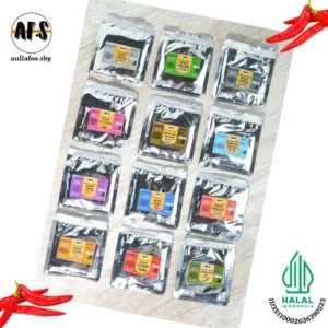 AFS SAMBAL SACHET : BABY CUMI, TERIMEDAN,PARU,CAKALANG,TUNA,UDANG,BAWANG,OSENG MERCON,AYAM, TERASI,PEDA,ROA ASAP