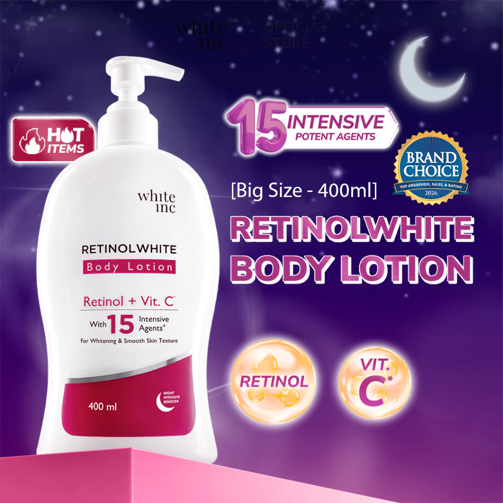 WHITE INC Retinolwhite Body Lotion with Retinol + Vit. C Kulit Lembut Halus dan Glowing