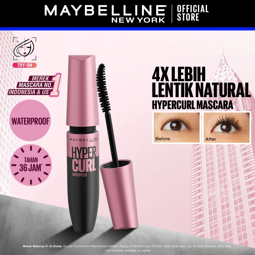 MAYBELLINE OFFICIAL Volume Express Hypercurl Waterproof Mascara